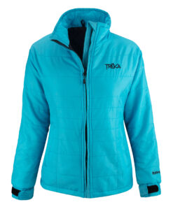 Women's Spring Fall Jacket Khumbu 100 GSM Insulated Jacket - Aqua Blue Front