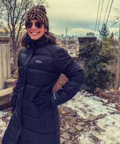 Women's Everest Regal Black Insulated Long Parka with Faux Fur Lined Hood - 400 GSM
