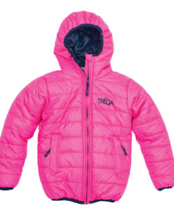 TREQA Kids Lukla Unisex Insulated Jacket 200 GSM- Pink - Front View