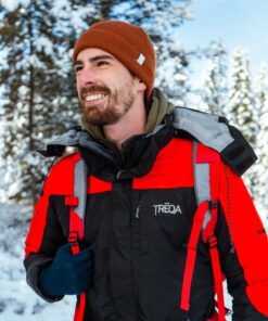 TREQA Yeti Shell - Red - Man Winter Hiking - in Snow