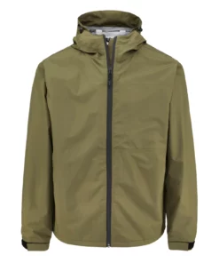 Men’s K2 Rain Jacket -front– waterproof, windproof, and breathable. Designed with a DWR-coated fabric, adjustable hood, zippered pockets, and a lightweight, packable design for outdoor adventures.